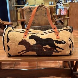 Southwest Horses Cotton Canvas Tote